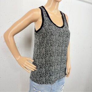 Monoprix Femme Women’s size 36 Small Black pint Lightweight Tank Top Blouse